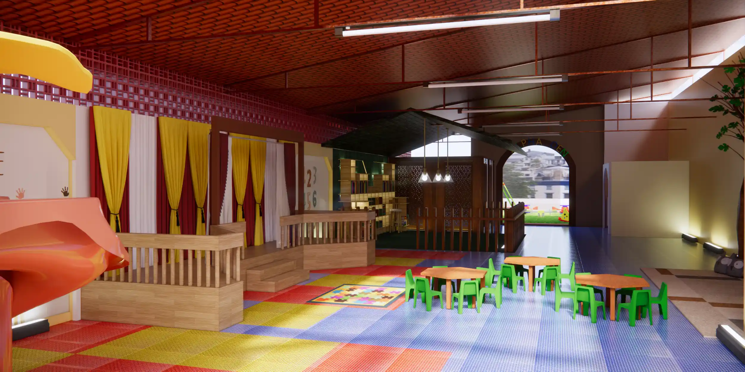 Students exploring nature